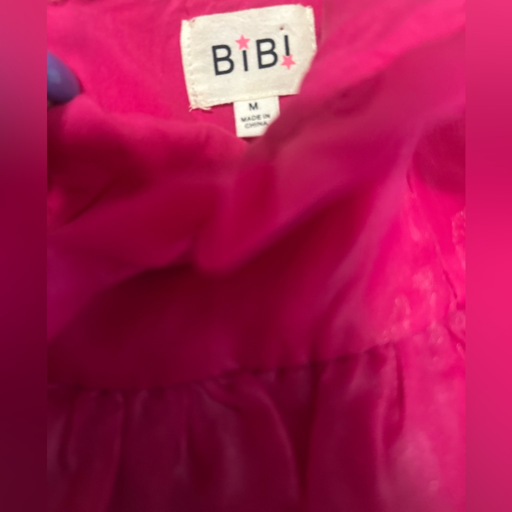 BIBI Pink Party Lined Sweet Heart‎ Neck Sleeveless Tulle Mini Dress Size Medium - Picture 7 of 7